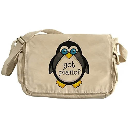 Cafepress - Piano Music Penguin - Unique Messenger Bag, Canvas Courier Bag