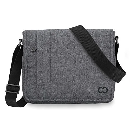 Casecrown Campus Messenger Bag (Charcoal Gray) For Microsoft Surface Pro & Rt