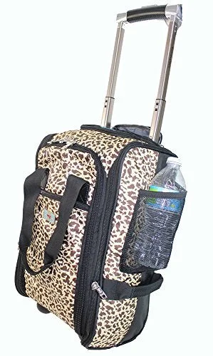 Boardingblue New United Airlines Rolling Free Personal Item Under Seat (Leopard)