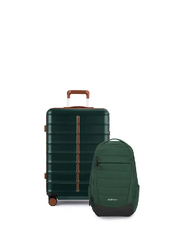 Odyssey & Float Backpack Combo | Forest Green | Cabin Hard Luggage & Backpack