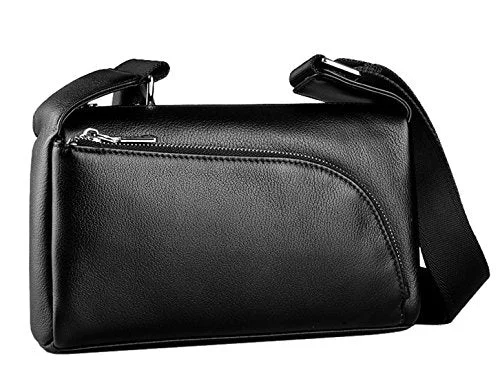 Saierlong New Mens Black Genuine Leather Briefcase Messenger Bags Business Handbags