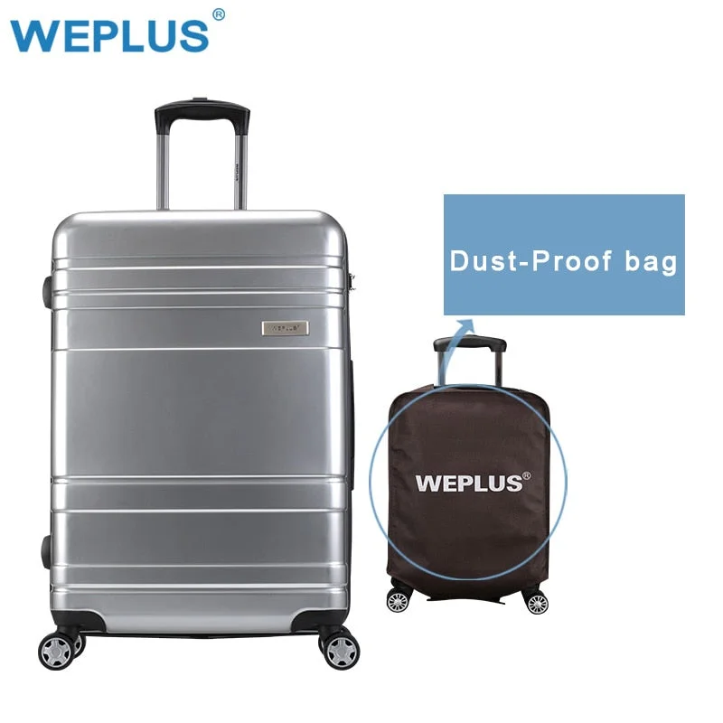 Weplus Rolling Luggage Vintage Travel Suitcase With Spinner Wheels Carry-On Trolley Lightweight