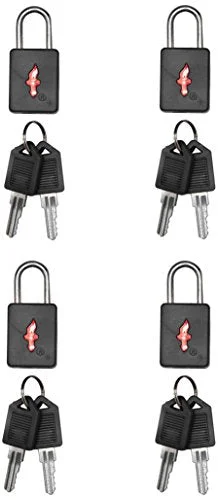 Safe Skies Tsa Family Four-Pack Tsa Padlocks, Black