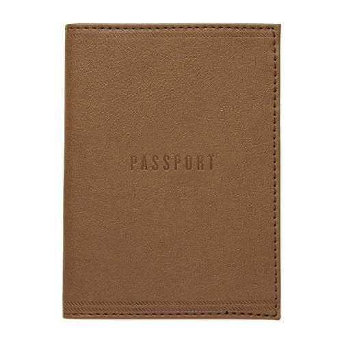 C.R. Gibson Passport Cover, Brown Leatherette