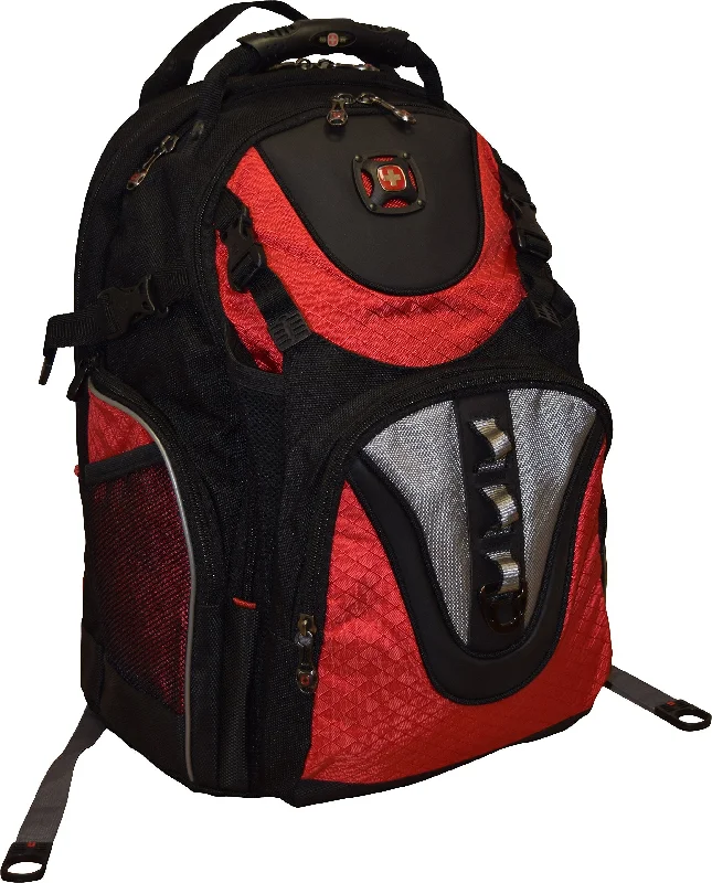 SwissGear® Maxxum Double Zipper Backpack With 16" Laptop Pocket, Black/Red