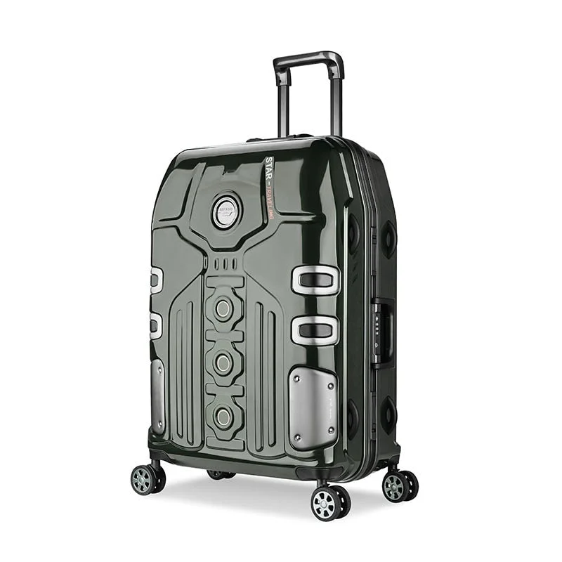 3 Size Aluminum Frame Spinner Luggage Carry-On Cabin Tsa Scratch Resistant Travel Trolley Rolling