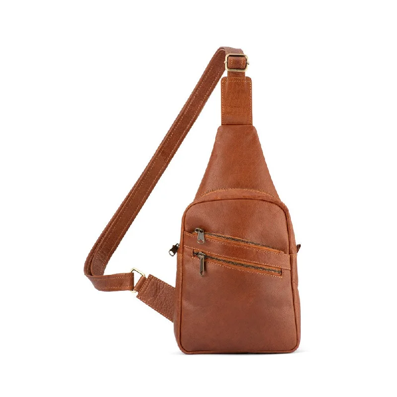 Franco Bonini - 23-0011 Leather sling backpack - Cognac