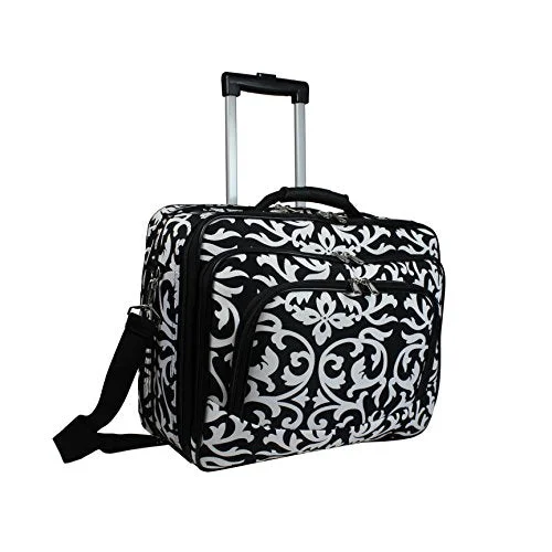 World Traveler Women's Damask Rolling 17-inch Laptop Case, One Size