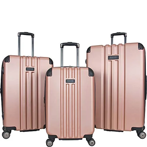 Kenneth Cole Reaction Reverb Hardside 8-Wheel 3-Piece Luggage Set: 20" Carry-On, 25", 29", Rose