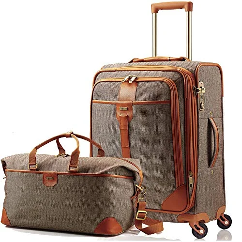 Hartmann Herringbone Luxe Softside 2 Piece Set Terracotta (Terracotta)