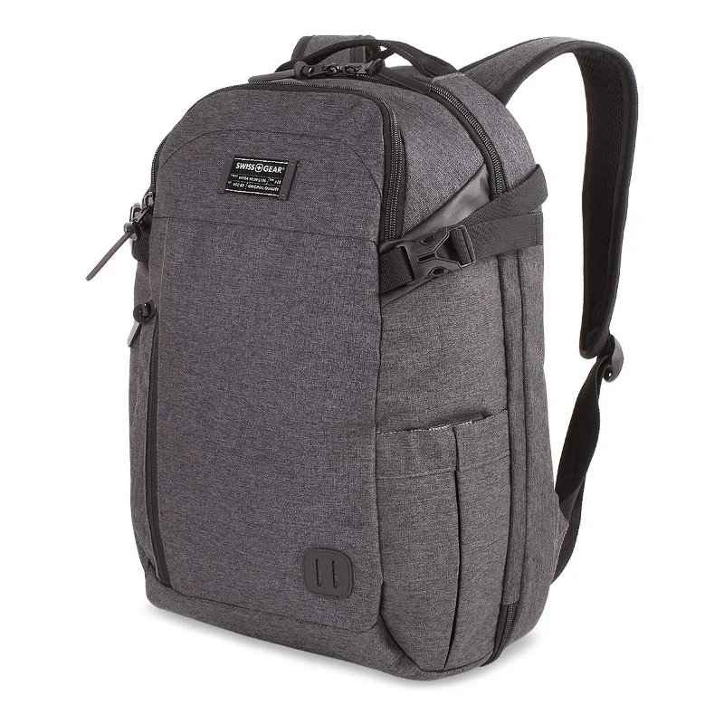 SWISSGEAR Getaway Weekend Padded Laptop Backpack | Travel, Work, School | Men's and Women's - Heather Gray