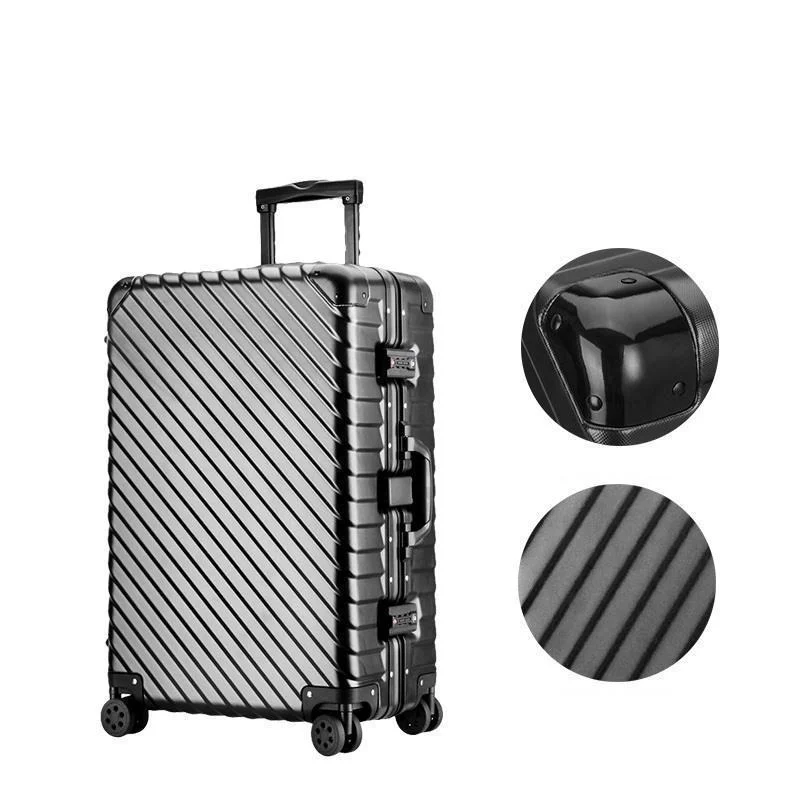 Carry-On Luggage Sets,Aluminum Frame Trolley Case,20"Business Boarding Box,25"29"Inch Abs- Shell