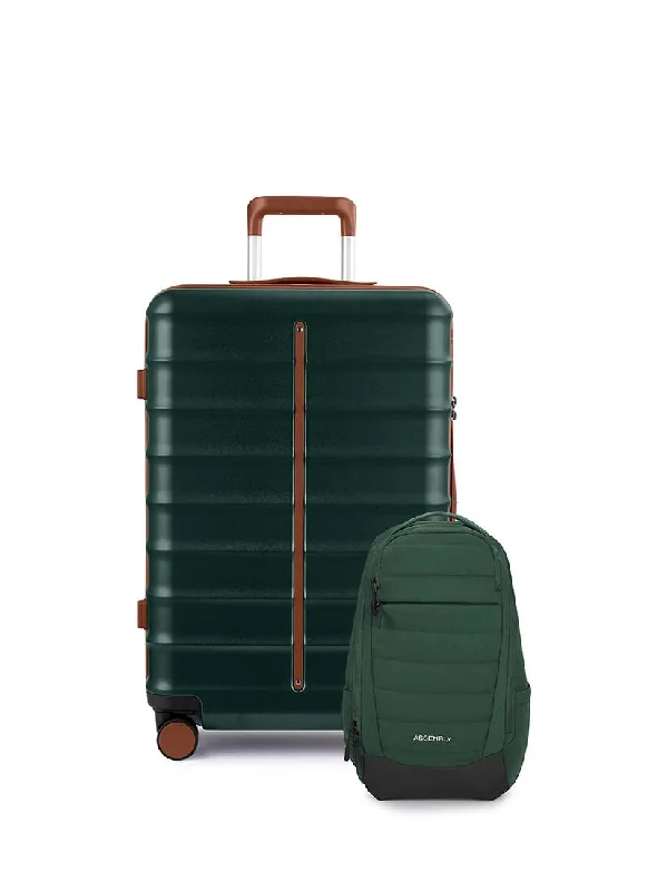 Odyssey & Float Backpack Combo | Forest Green | Large Hard Luggage & Backpack