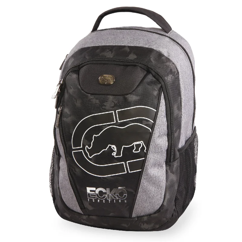 Ecko Unltd. Boys' Block Laptop & Tablet Backpack-School Bag Fits Up to 15 Inch Laptop, Heather/Black, One Size