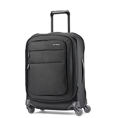 Samsonite Flexis Expandable Softside Carry On Luggage With Spinner Wheels, 20 Inch, Jet Black