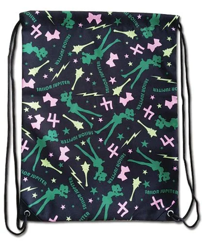 Sailor Moon Sailor Jupiter Pattern Drawstring Bag