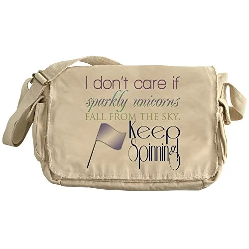 Cafepress - Colorguard I Dont Care If Sparkly Unicorns Fall Fr - Unique Messenger Bag, Canvas