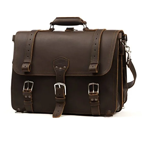 Saddleback Leather Classic Briefcase - The Original 100% Full Grain Leather Executive Briefcase Bag