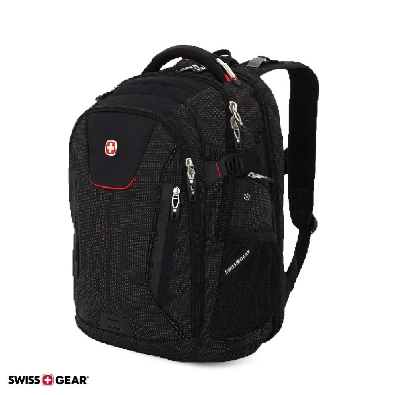 SWISSGEAR 5358 USB Charging SCANSMART ULTIMATE Organization LAPTOP PROTECTION BACKPACK - BLACK/RED