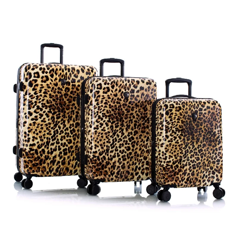 Brown Leopard Fashion Spinner™ 3 Piece Luggage Set