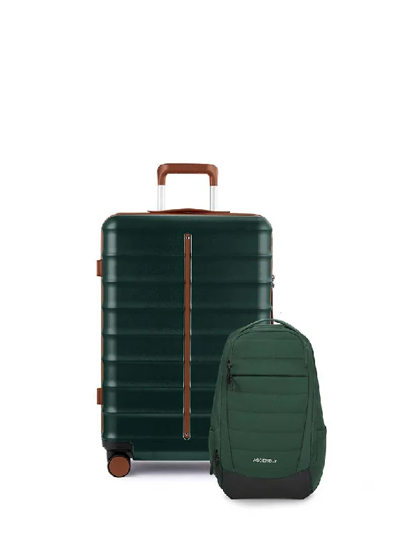 Odyssey & Float Backpack Combo | Forest Green | Medium Hard Luggage & Backpack