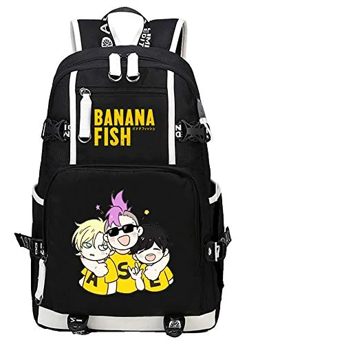 COSABZ Anime Banana Fish Backpack Shoulder Bag Laptop Bag Canvas Bag Rucksack (2)