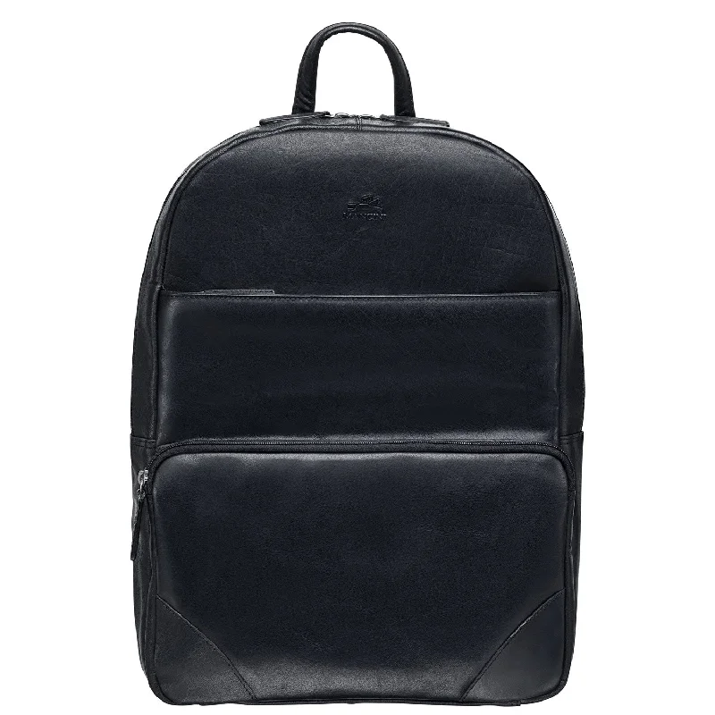 Slim Backpack for 14" Laptop, 12" x 4" x 16.25", Black