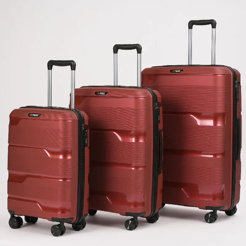 Red Hardcase Roller Luggage Set (28', 24' and 20')