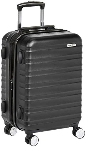 Amazonbasics Premium Hardside Spinner Luggage With Built-In Tsa Lock - 20-Inch Carry-On, Black