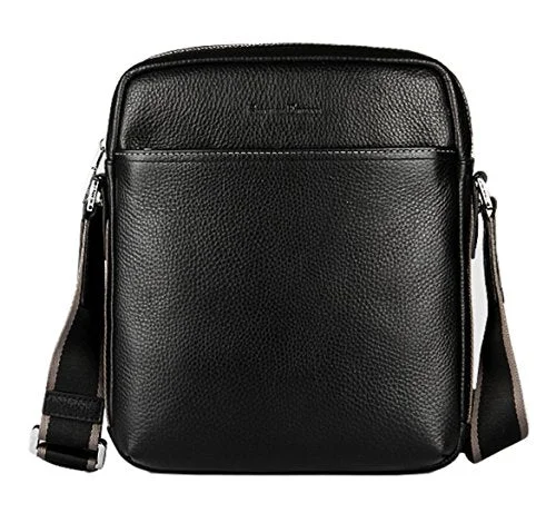 Saierlong New Mens Black Genuine Leather Briefcase Messenger Bags Business Handbags