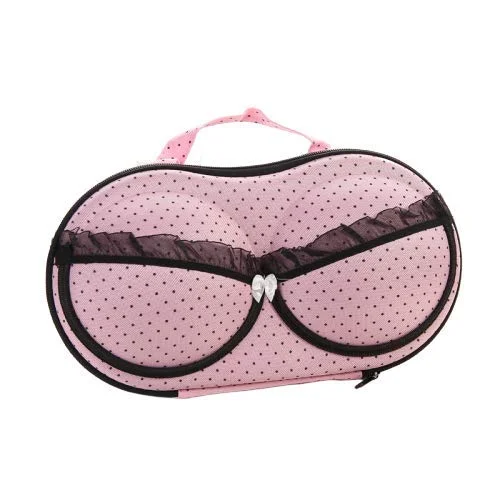 Travel Bra Packing Organizer Case/Underwear/Lingerie/Panties/Bikinis/Bra sizes: 30A-36C by THE COOL BRA (Pink)