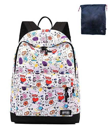 Timmor Korean Casual Comic Doll Backpack, Girl's Backpack, Teen Backpack, Junior High School Unisex School Bag. (comic)