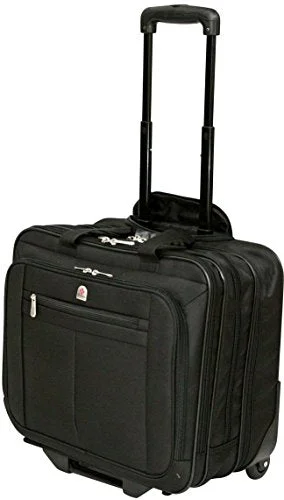 Executive Laptop Roller Bag Wheeled Pilot Case Briefcase Overnight & 15" - 17" Laptop Compartment