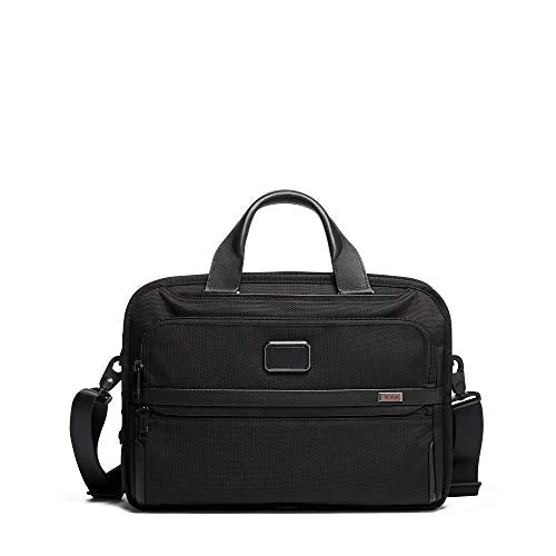 TUMI - Alpha 3 Triple Compartment Brief Briefcase - 15 Inch Computer Bag for Men and Women - Black