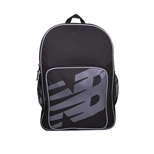 New Balance Men's and Women's Sporty Backpack600D Polyester Plain Weave, Black