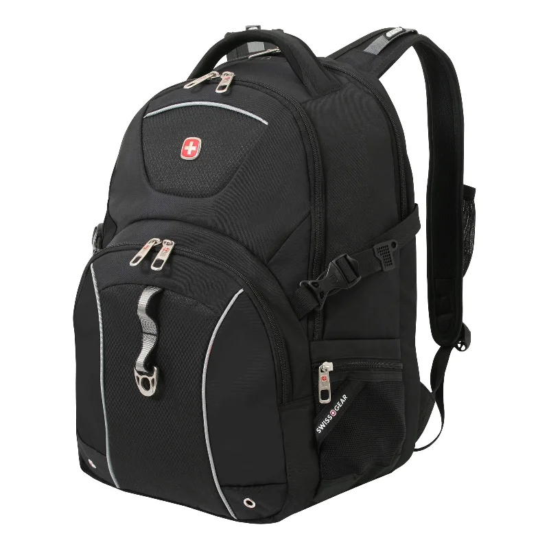 SWISSGEAR Durable 15-inch Laptop Backpack | Secure Computer Sleeve | Travel, Work, School | Men's and Women's - Black