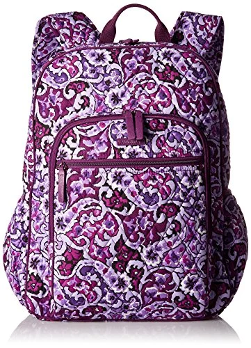 Vera Bradley Women'S Campus Tech Backpack-Signature, Lilac Paisley